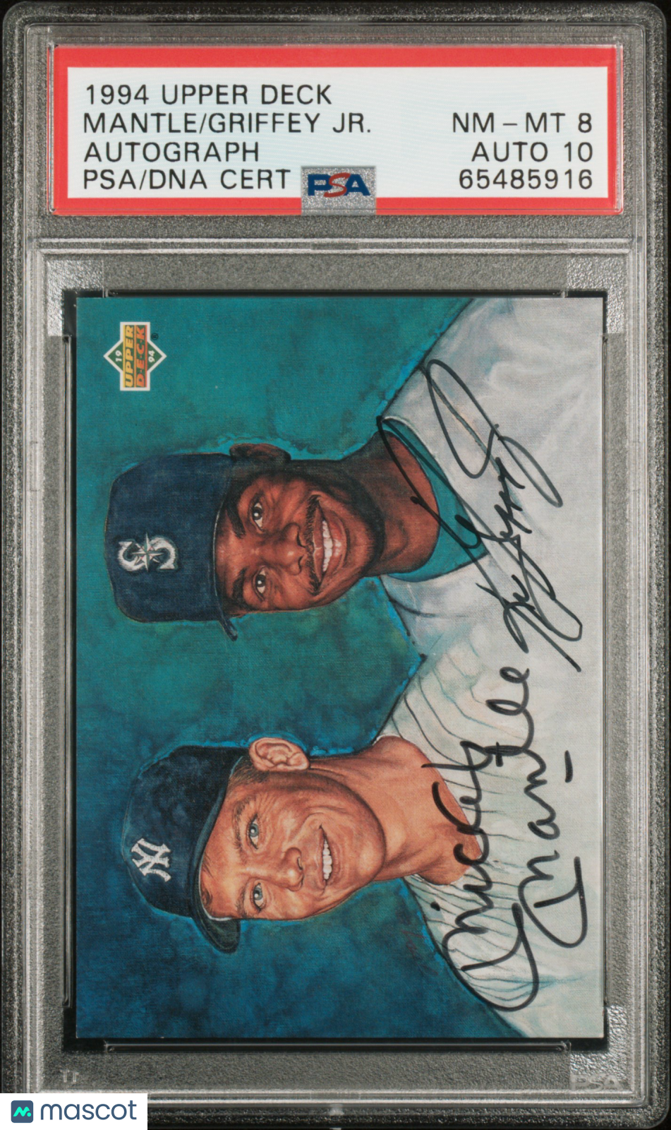 1994 Upper Deck Griffey JR. Mantle Autograph PSA 8 Auto 10 1994 Upper Deck Griffey JR. Mantle Autograph PSA 8 Auto 10