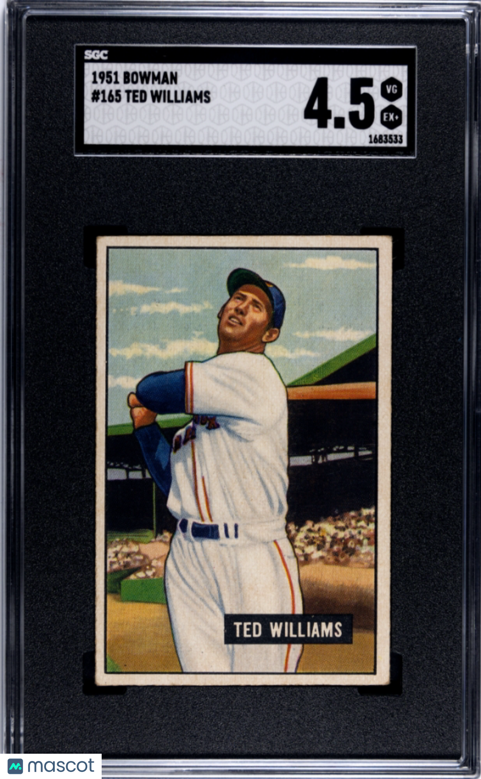 1951 Bowman Ted Williams #165 SGC 4.5