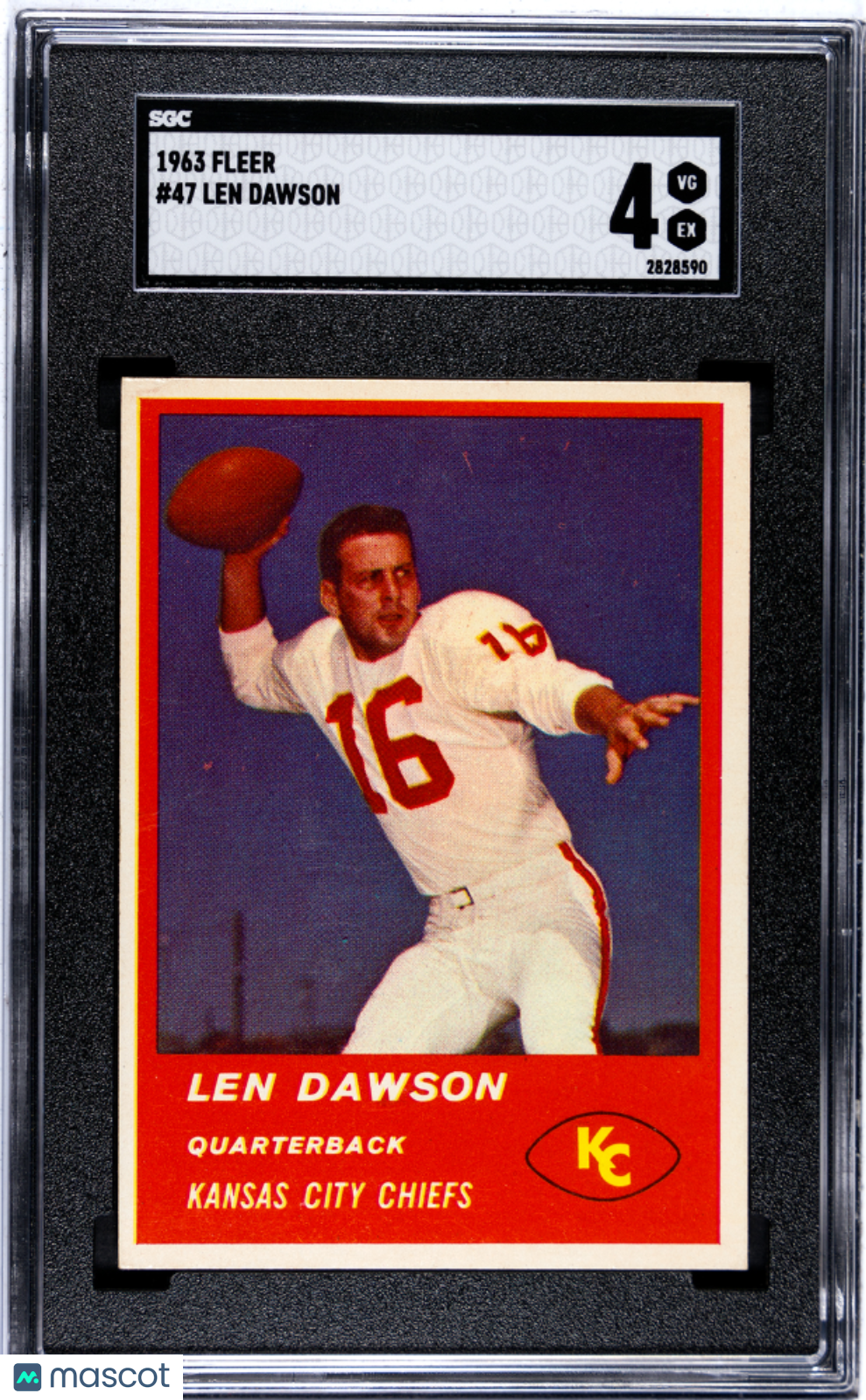 1963 Fleer Len Dawson #47 SGC 4