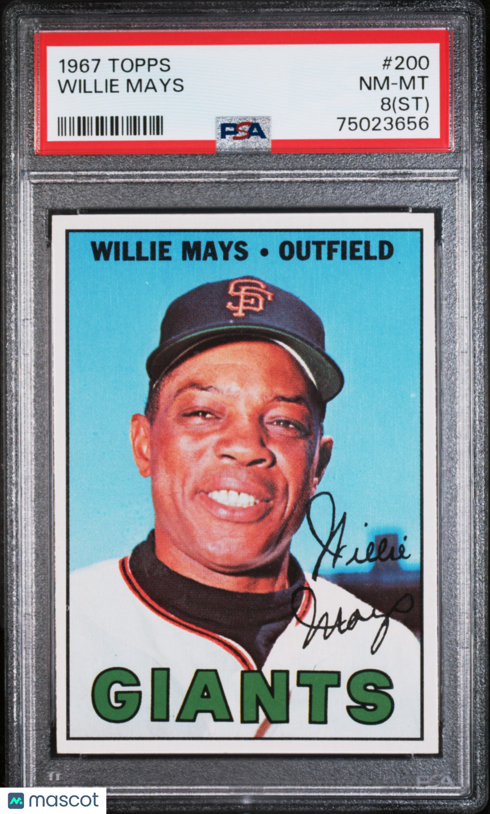 1967 Topps Willie Mays #200 ST PSA 8