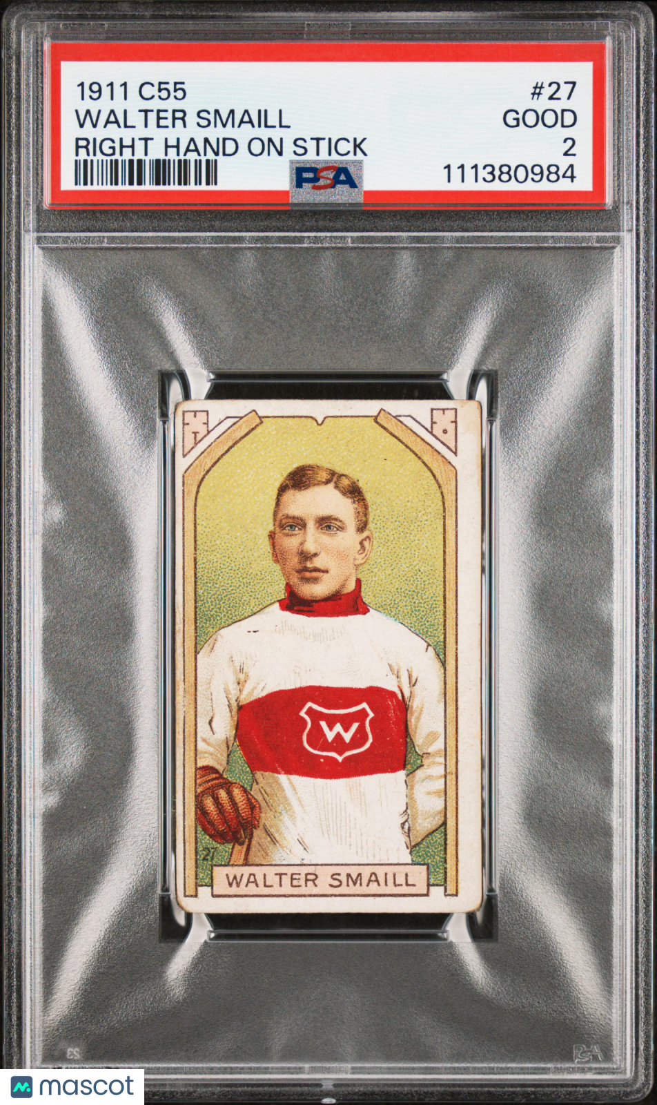 1911 C55 Walter Smaill #27 Right Hand On Stick PSA 2