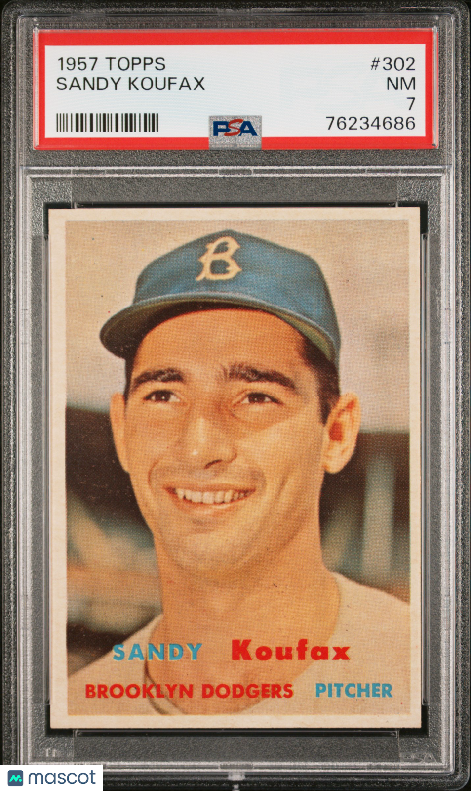 1957 Topps Sandy Koufax #302 PSA 7