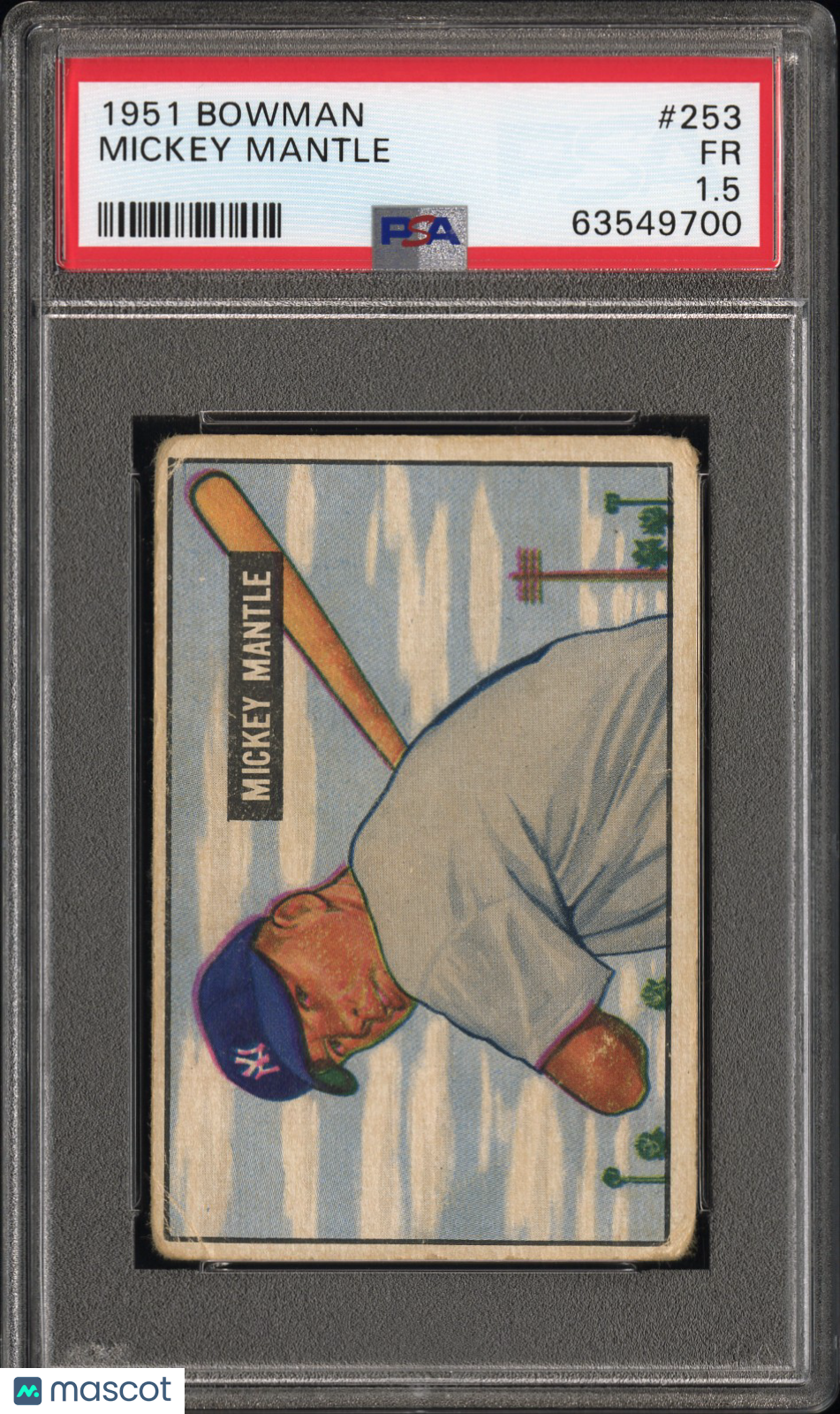 1951 Bowman Mickey Mantle #253 PSA 1.5
