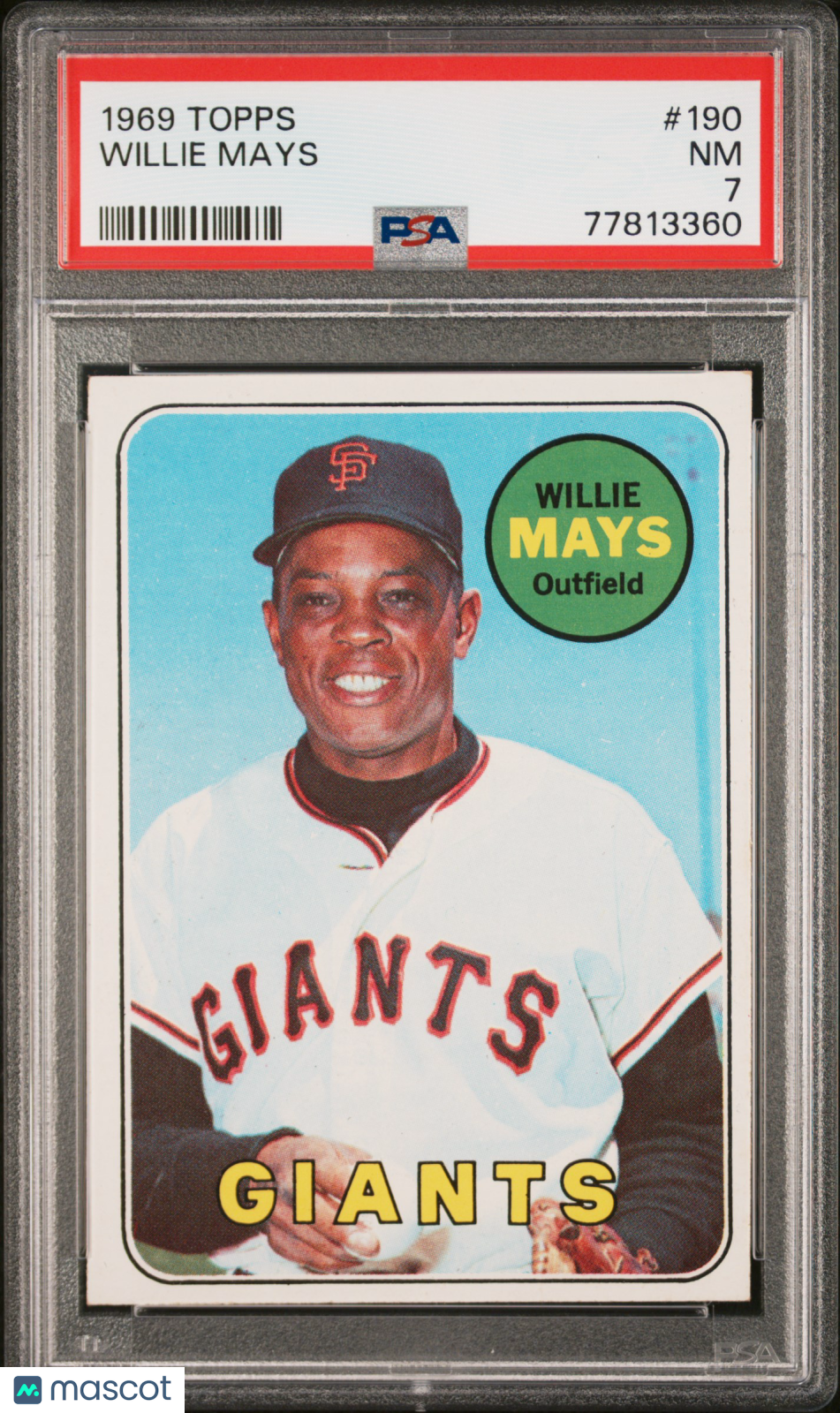 1969 Topps Willie Mays #190 PSA 7