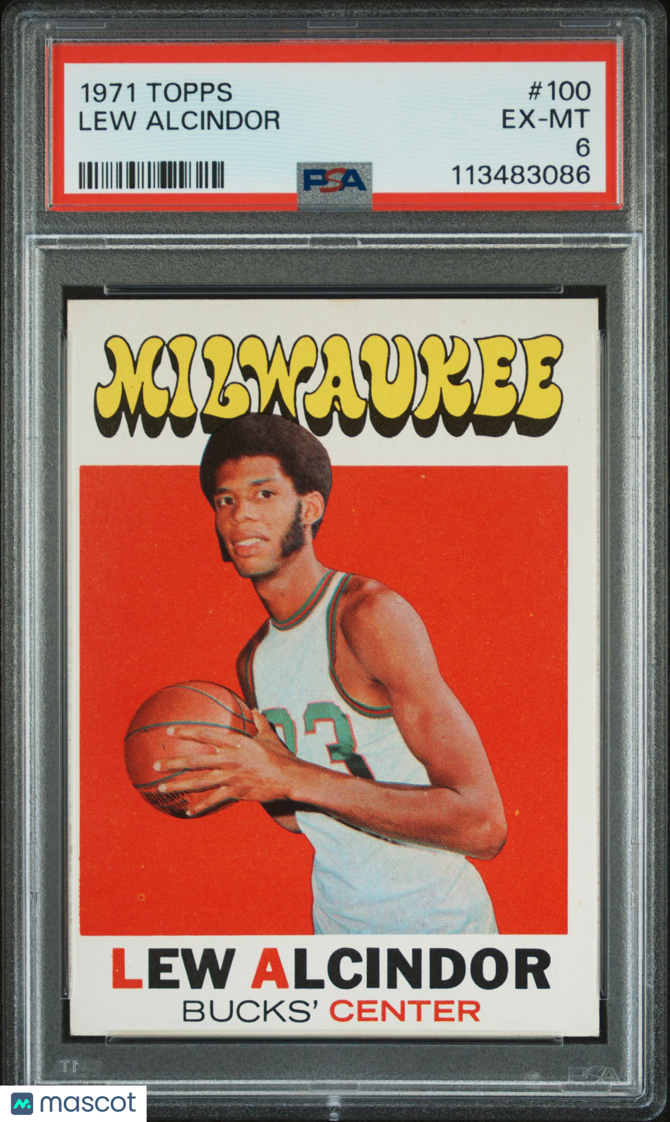 1971 Topps Lew Alcindor #100 PSA 6