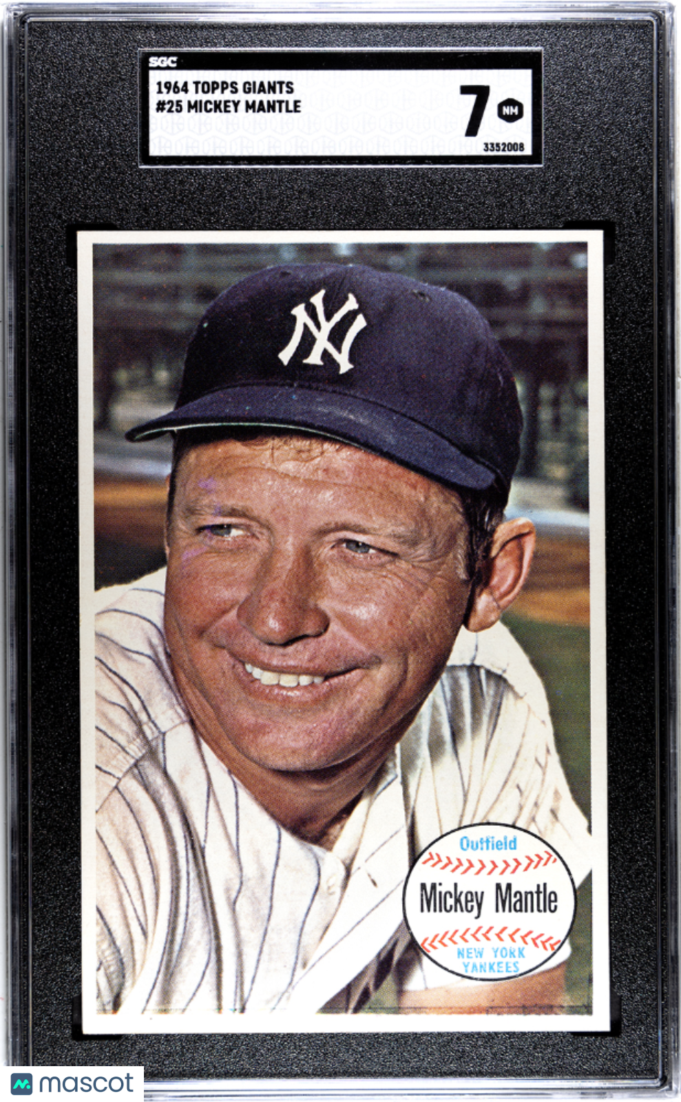 1964 Topps Giants Mickey Mantle #25 SGC 7