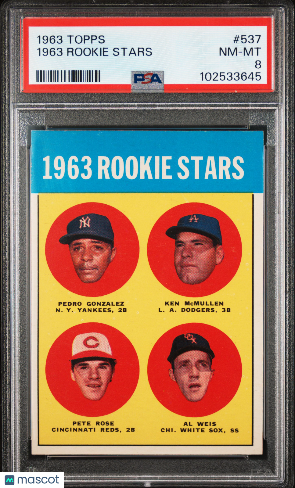 1963 Topps 1963 Rookie Stars #537 PSA 8