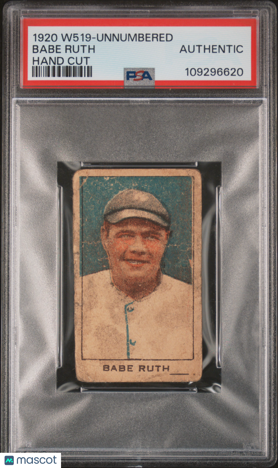 1920 W519-Unnumbered Babe Ruth Hand Cut PSA A