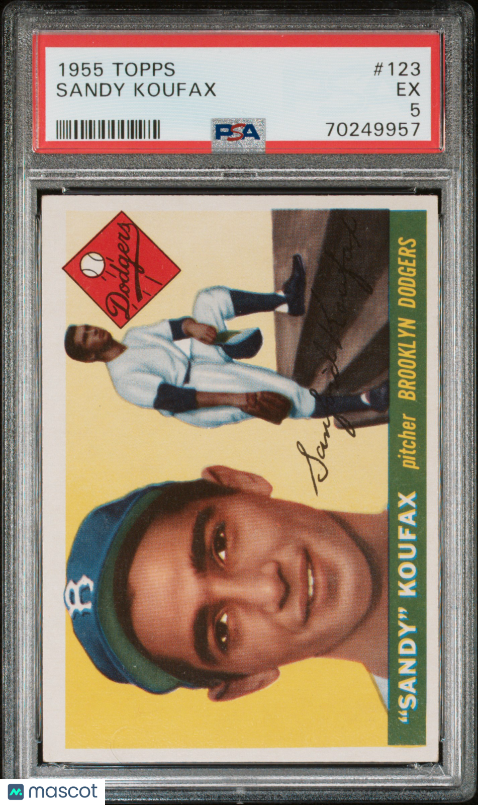 1955 Topps Sandy Koufax #123 PSA 5