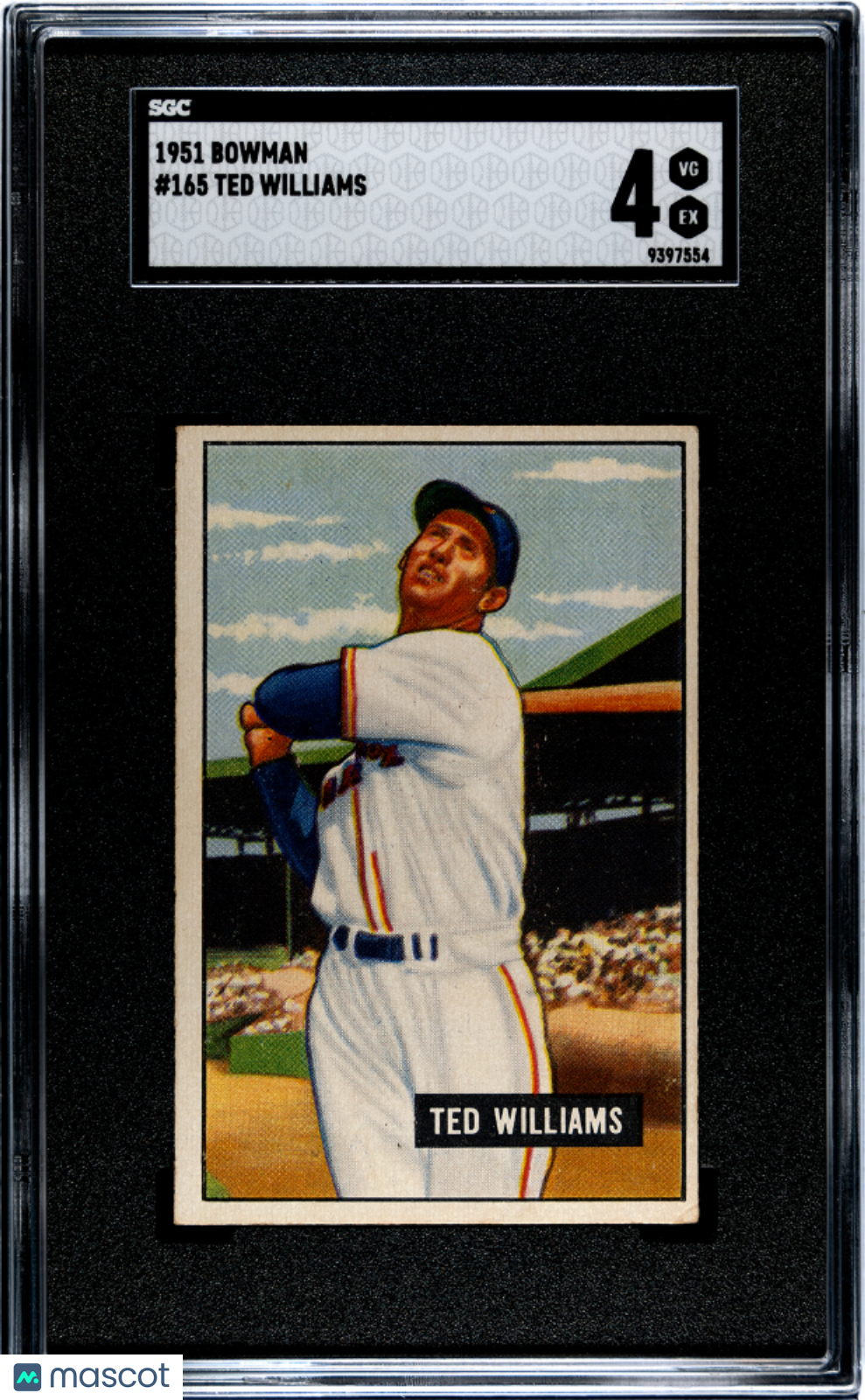 1951 Bowman Ted Williams #165 SGC 4