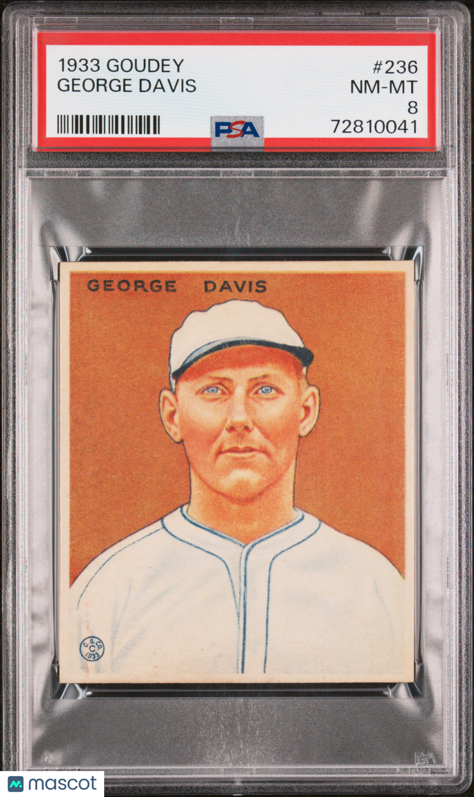 1933 Goudey George Davis #236 PSA 8