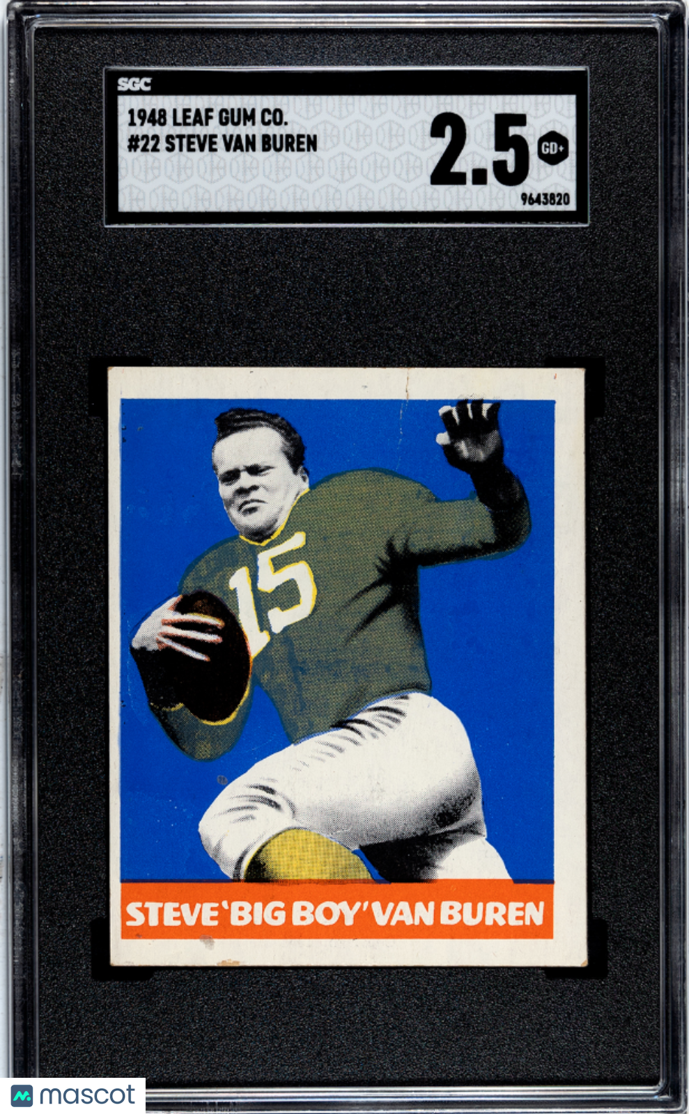 1948 Leaf Gum Co. Steve Van Buren #22 SGC 2.5