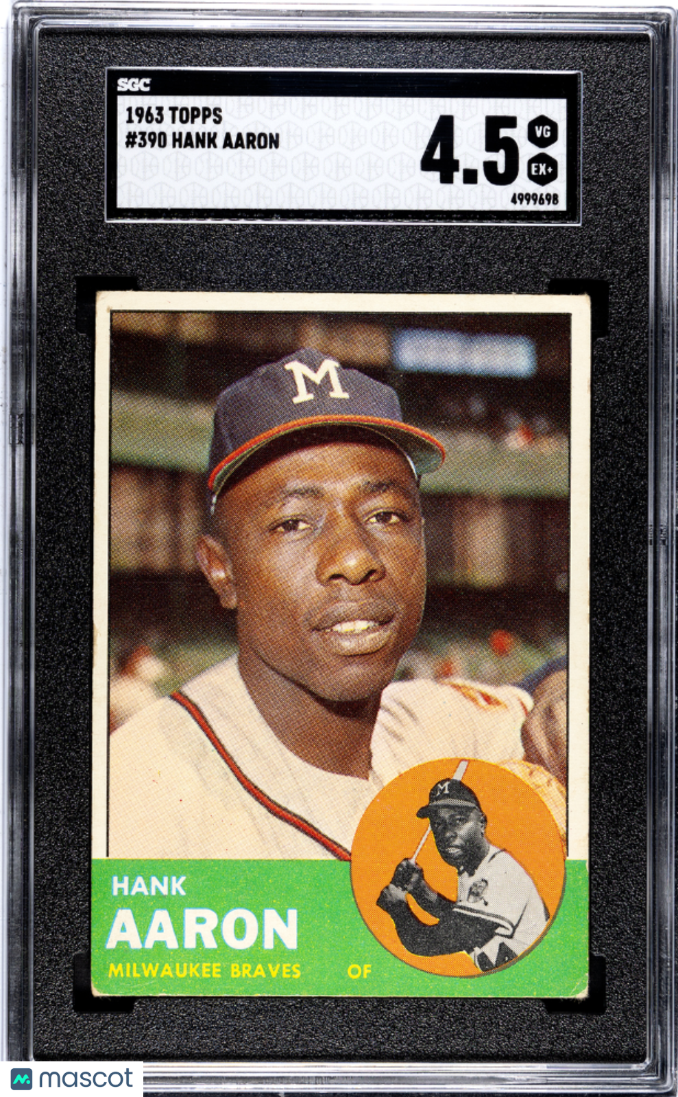 1963 Topps Hank Aaron #390 SGC 4.5