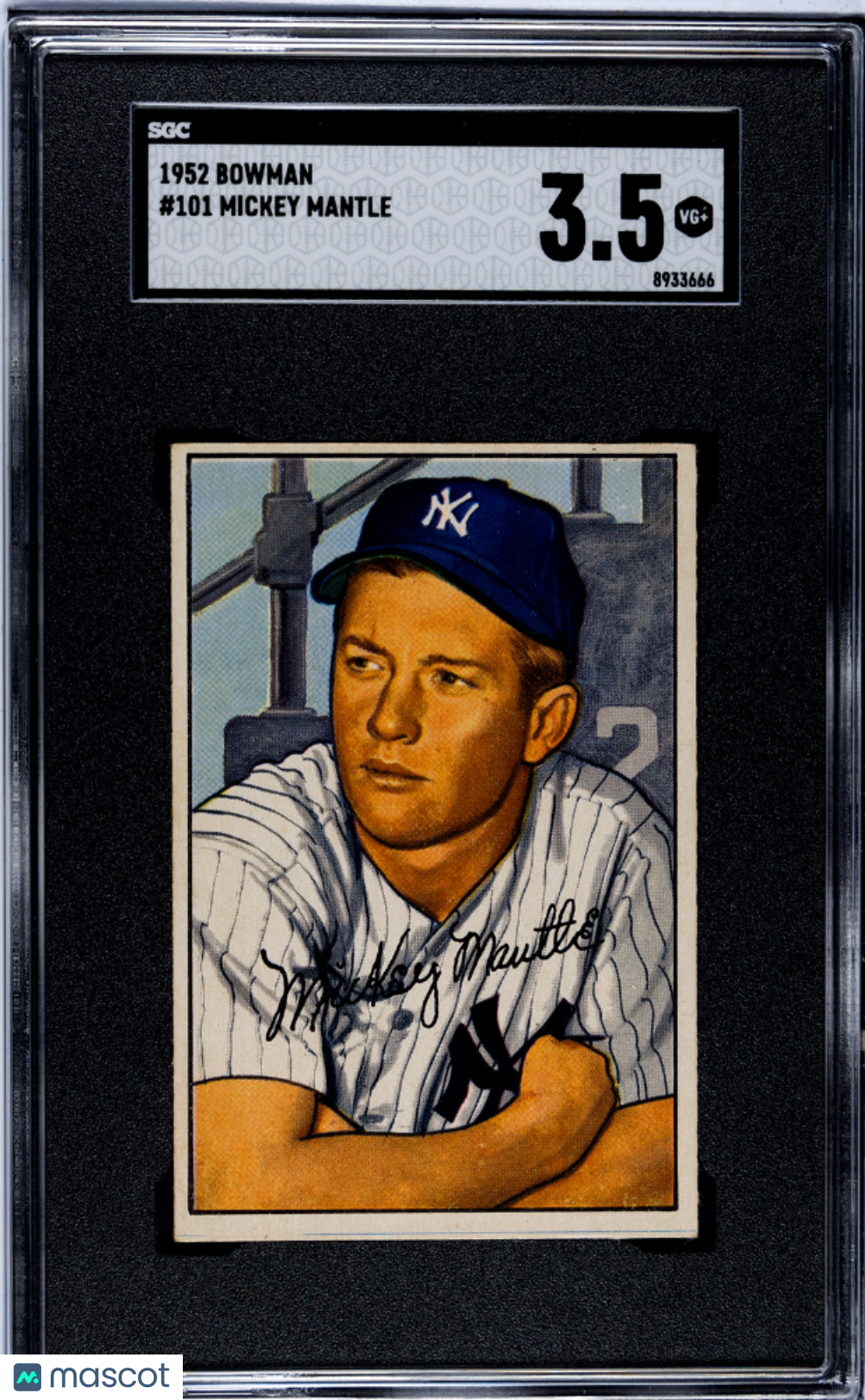 1952 Bowman Mickey Mantle #101 SGC 3.5
