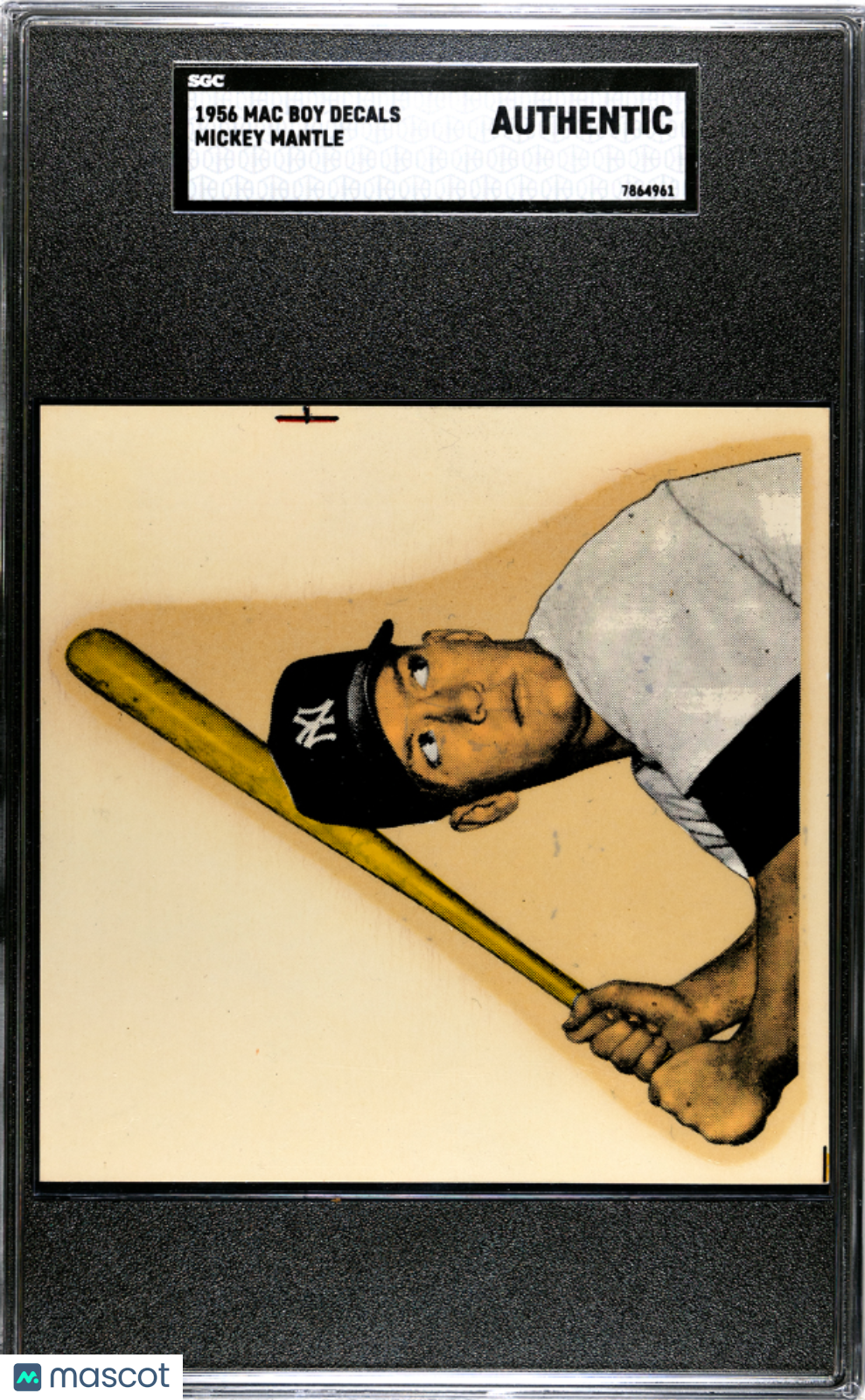 1956 Mac Boy Decals Mickey Mantle SGC A