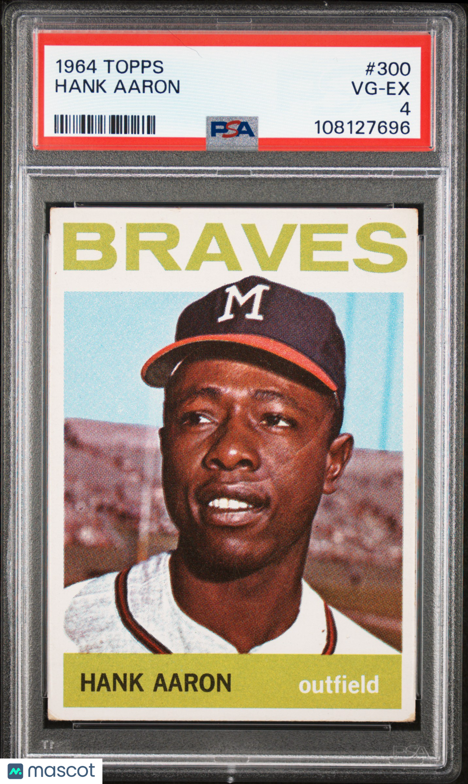 1964 Topps Hank Aaron #300 PSA 4