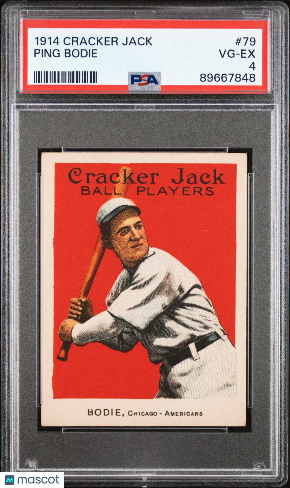 1914 Cracker Jack Ping Bodie #79 PSA 4