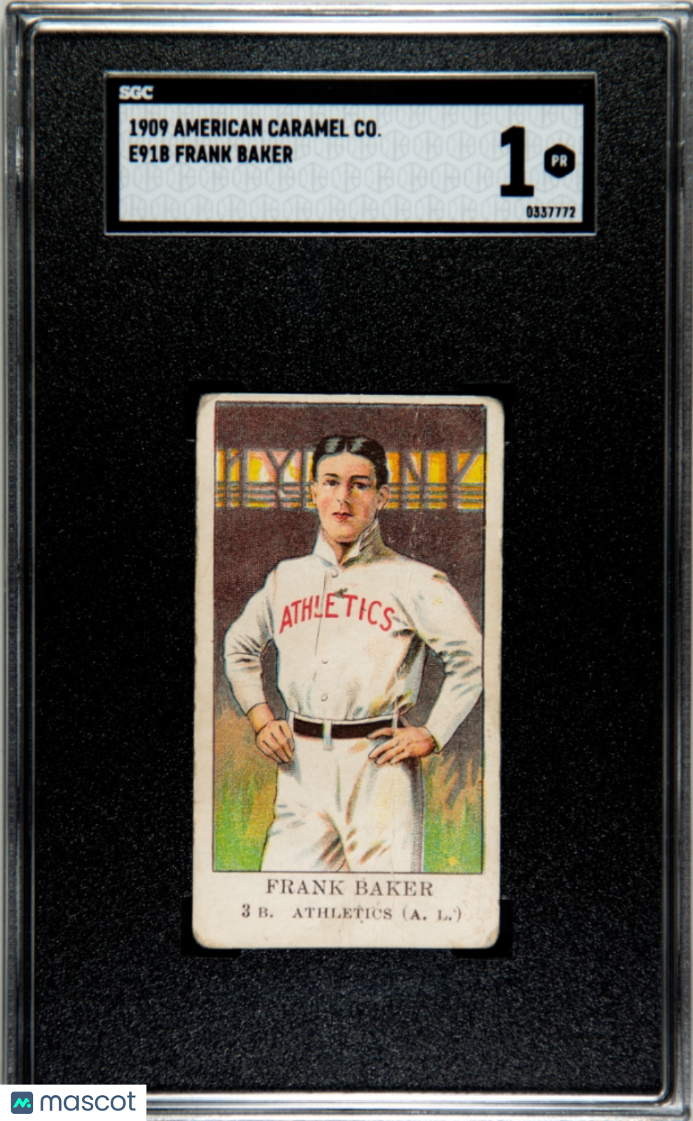 1909 American Caramel Co. (E91B) Frank Baker SGC 1