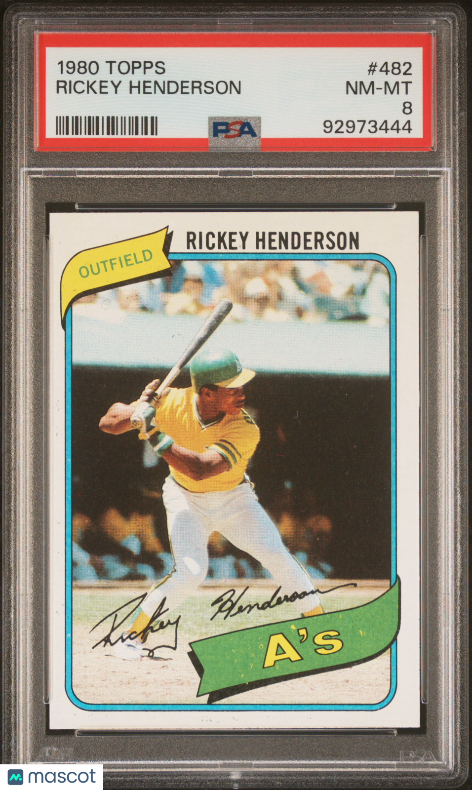 1980 Topps Rickey Henderson #482 PSA 8