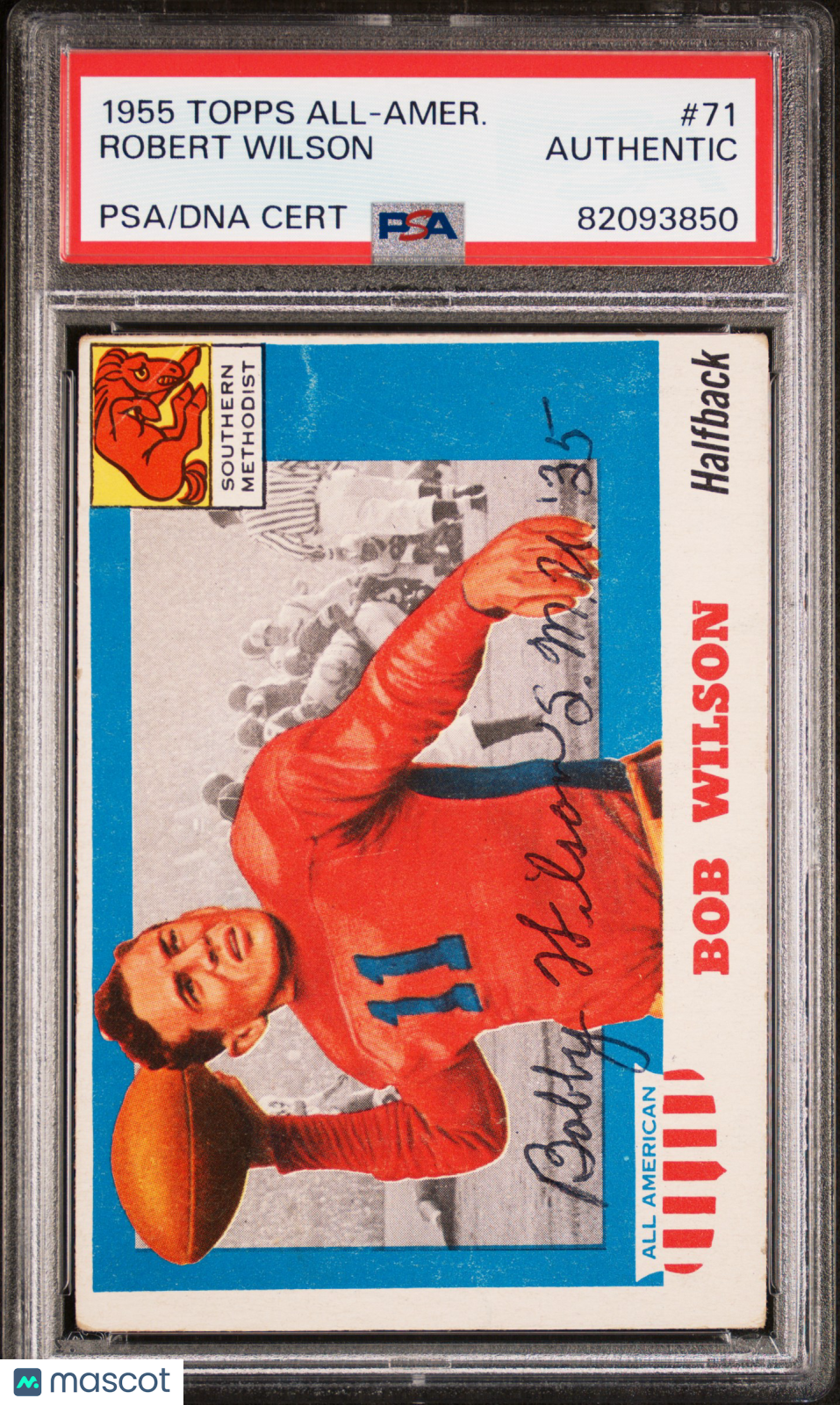1955 Topps All-Amer. Bob Wilson #71 PSA A Auto A