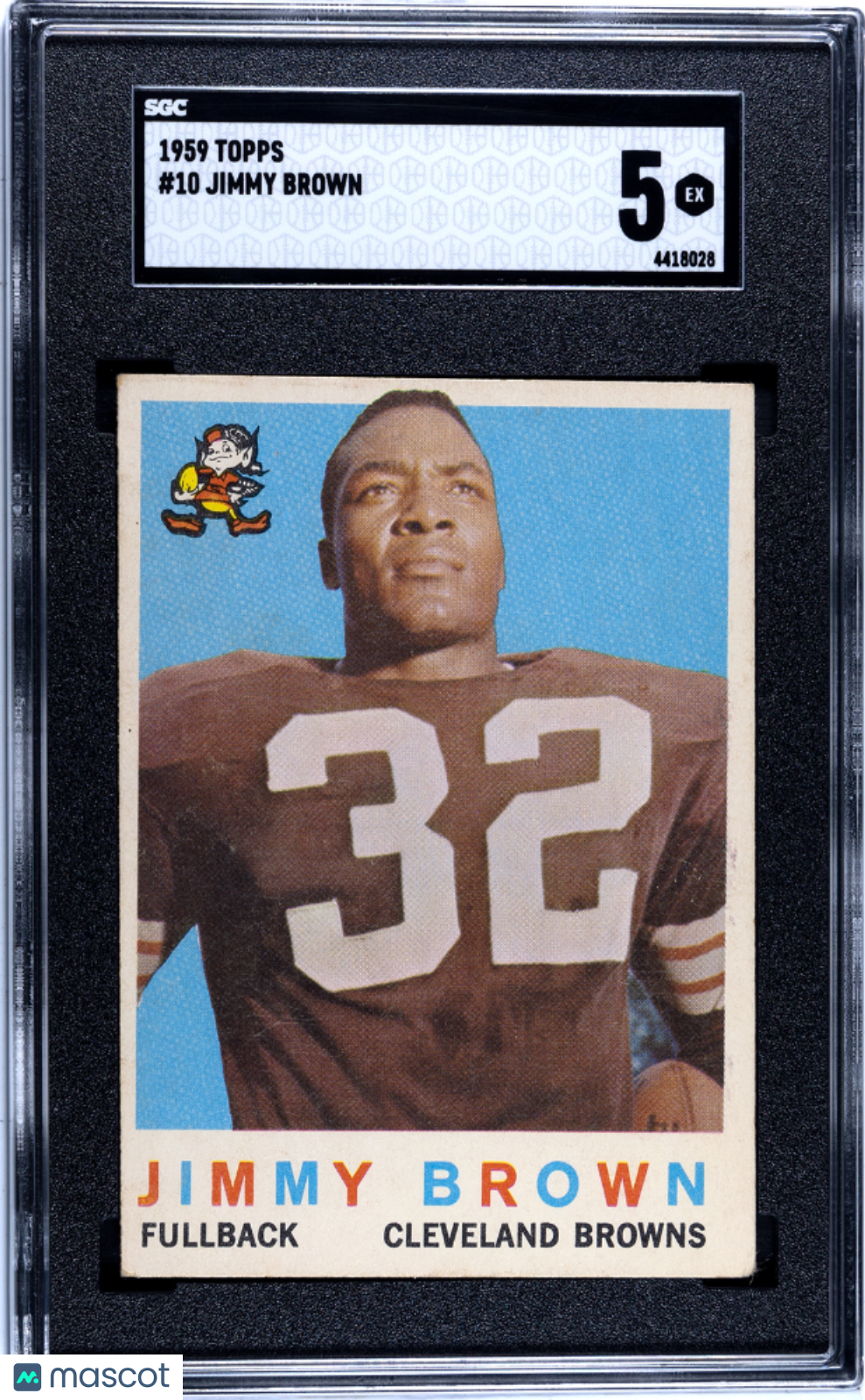 1959 Topps Jimmy Brown #10 SGC 5
