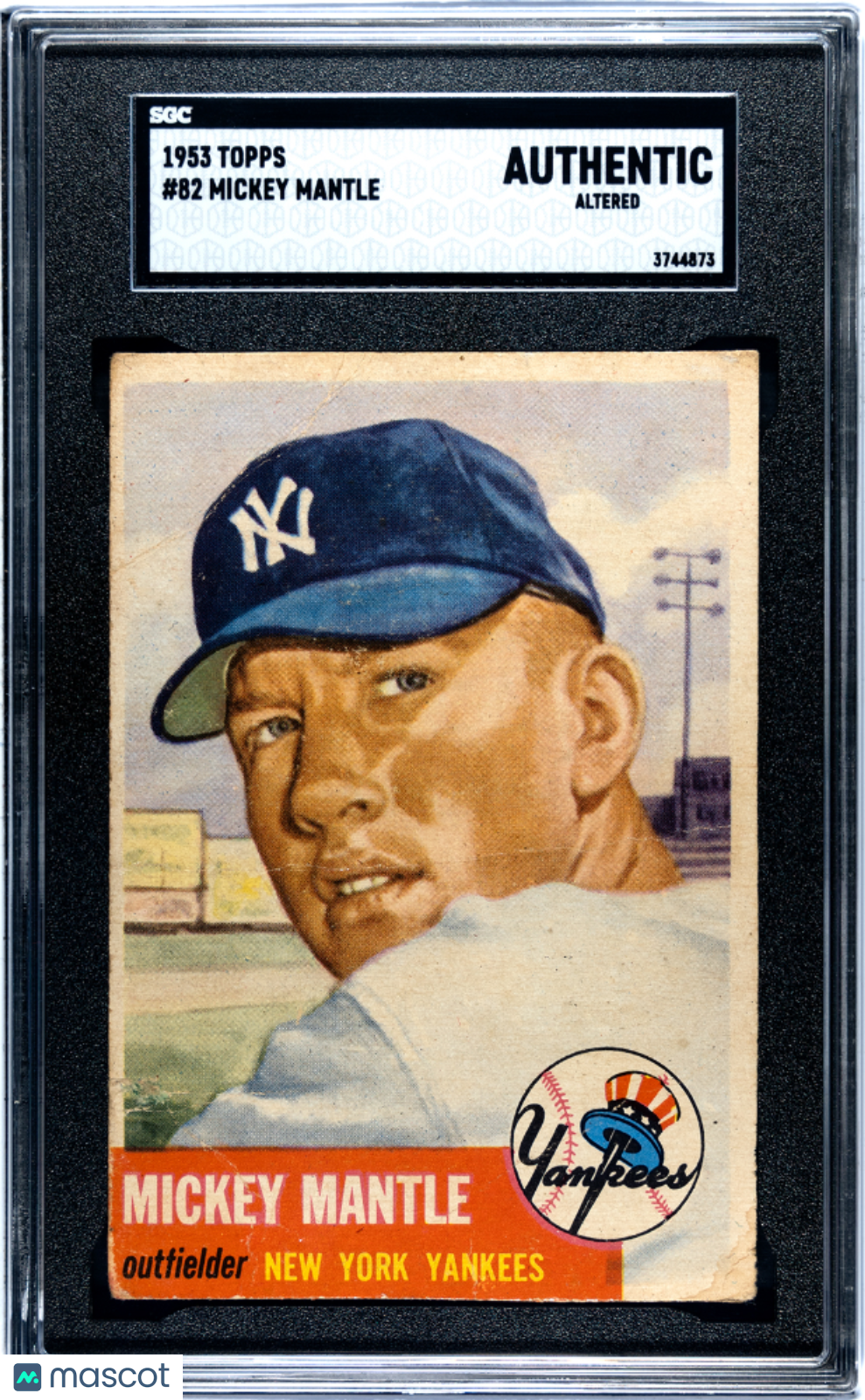 1953 Topps Mickey Mantle #82 SGC A