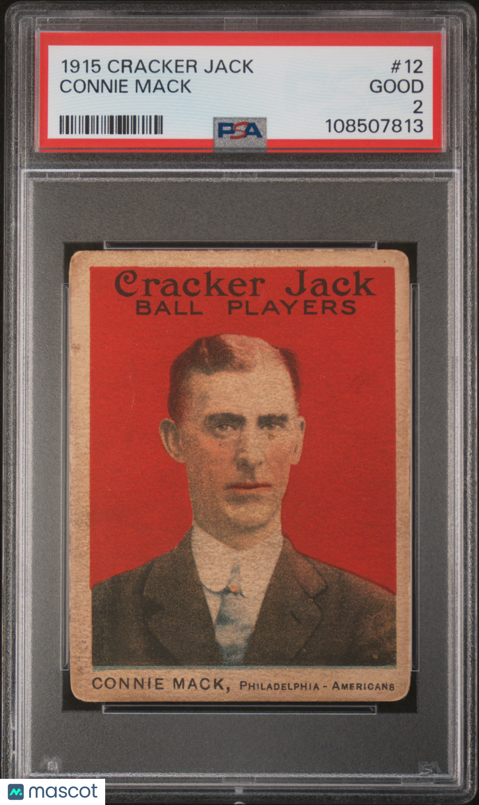1915 Cracker Jack Connie Mack #12 PSA 2