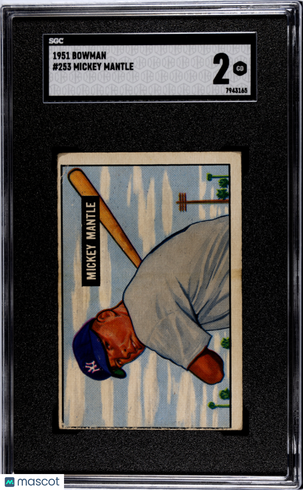 1951 Bowman Mickey Mantle #253 SGC 2