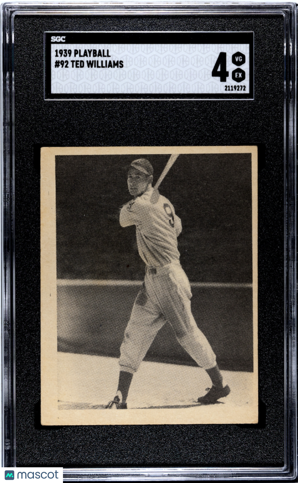 1939 Playball Ted Williams #92 SGC 4
