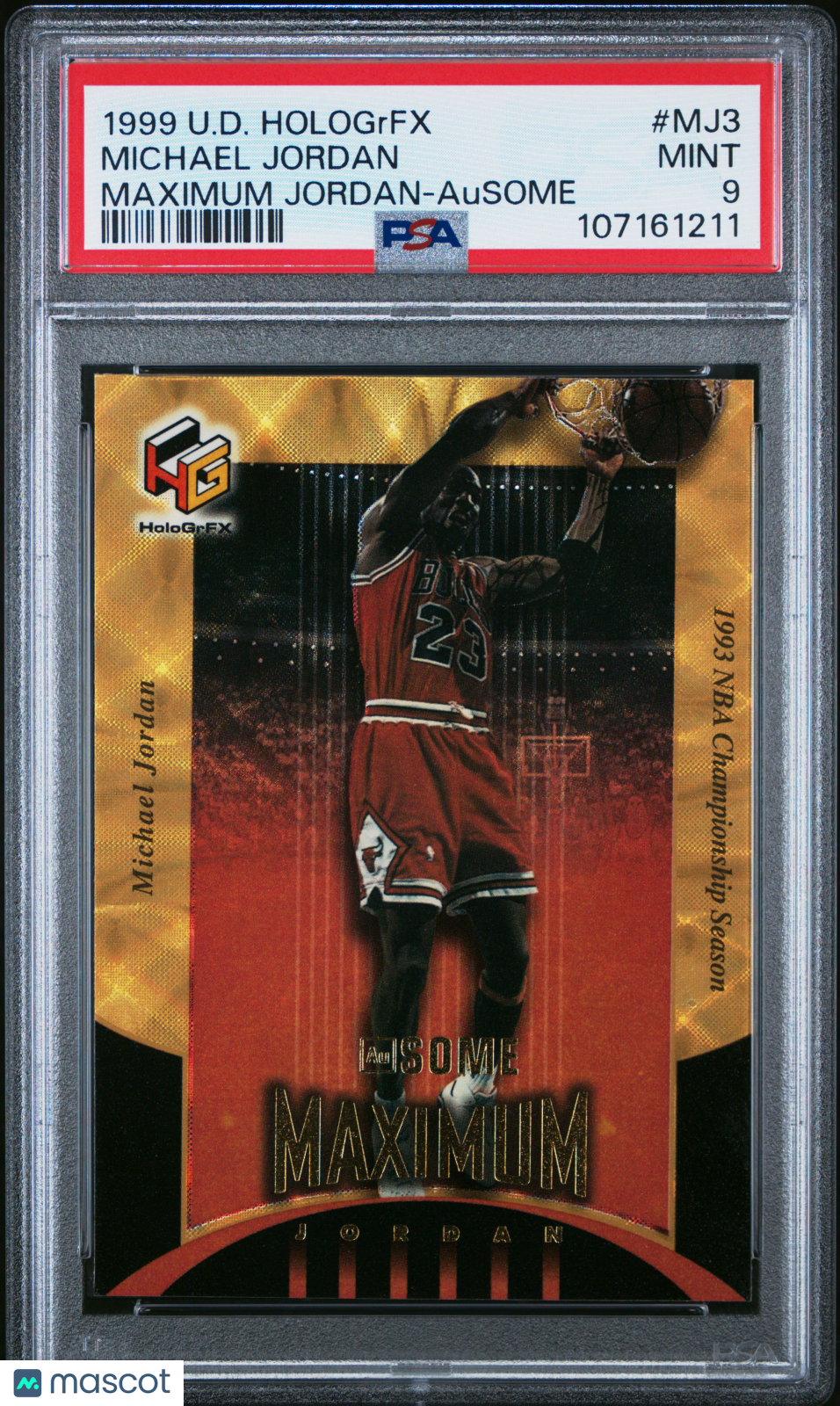 1999 Upper Deck Hologrfx Maximum Jordan Michael Jordan #MJ3 Ausome PSA 9