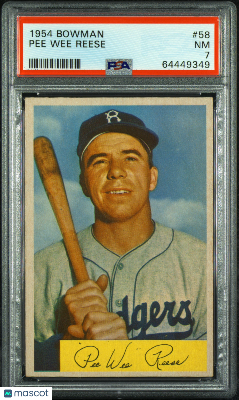 1954 Bowman Pee Wee Reese #58 PSA 7