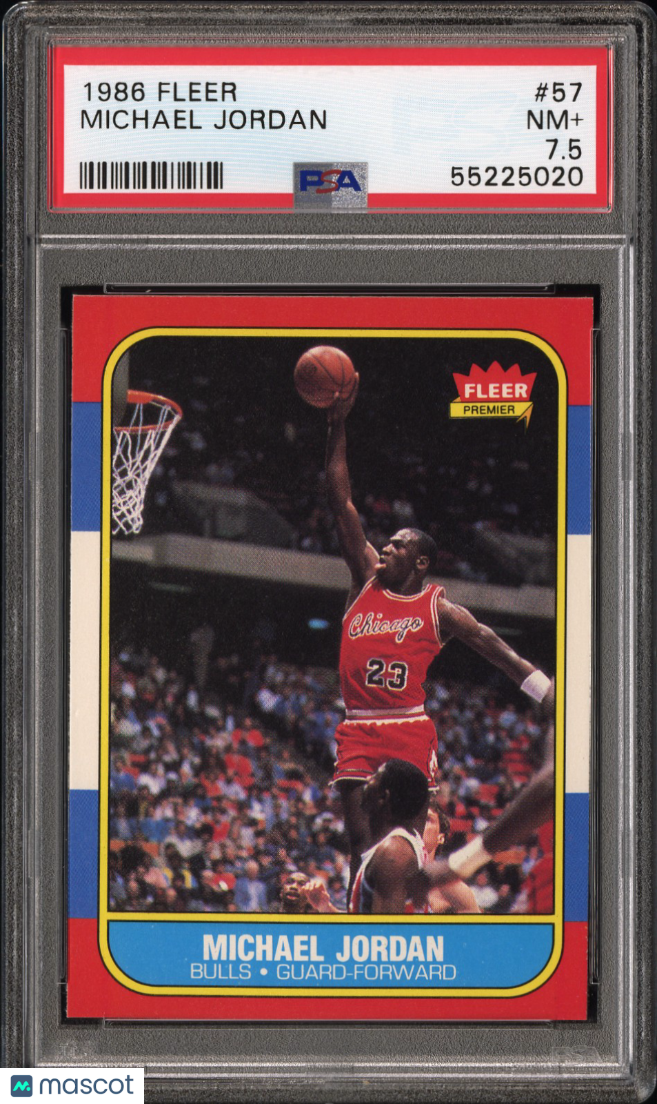 1986 Fleer Michael Jordan #57 PSA 7.5