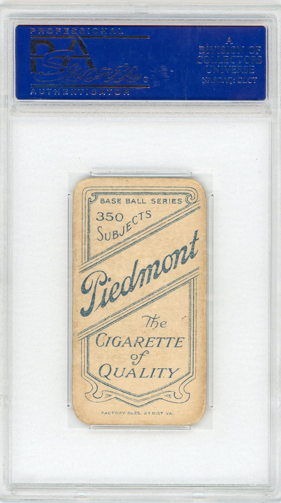 1909-11 WALTER JOHNSON T206 HANDS AT CHEST PSA 2