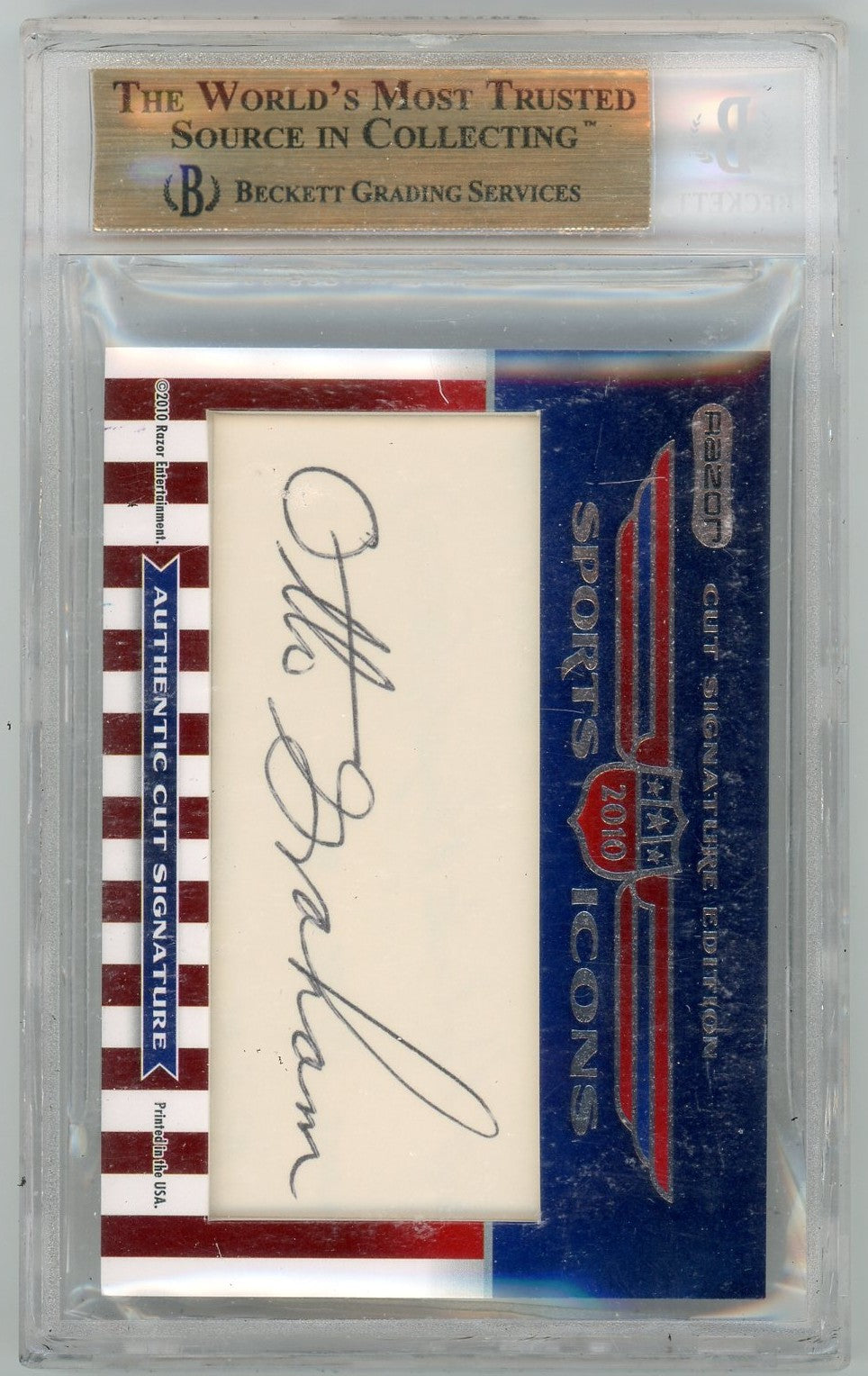 2010 Razor Sports Icons Jim Brown/otto Graham One Of One Bgs A