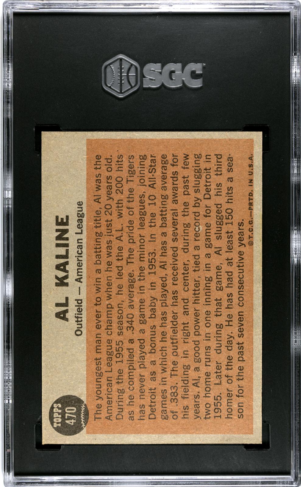 1962 Topps Al Kaline #470 All-star Sgc 9