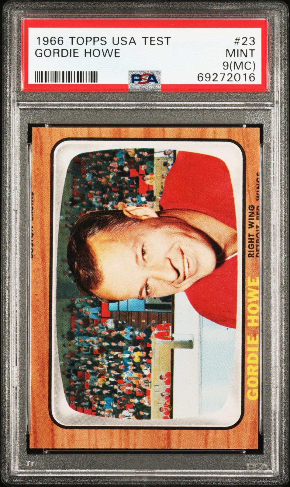 1966 Topps Usa Test Gordie Howe #23 Psa 9