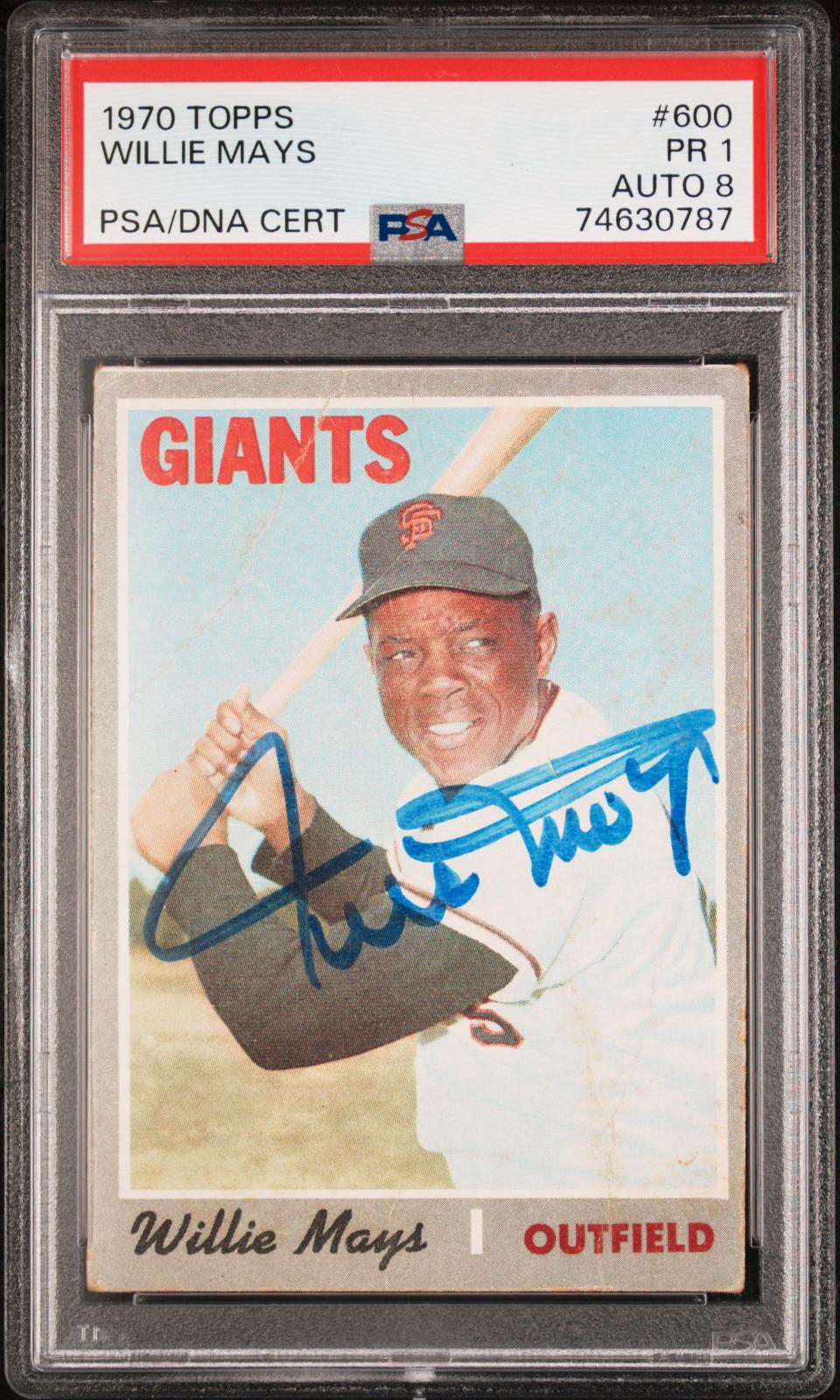 1970 Topps Willie Mays #600 Psa 1