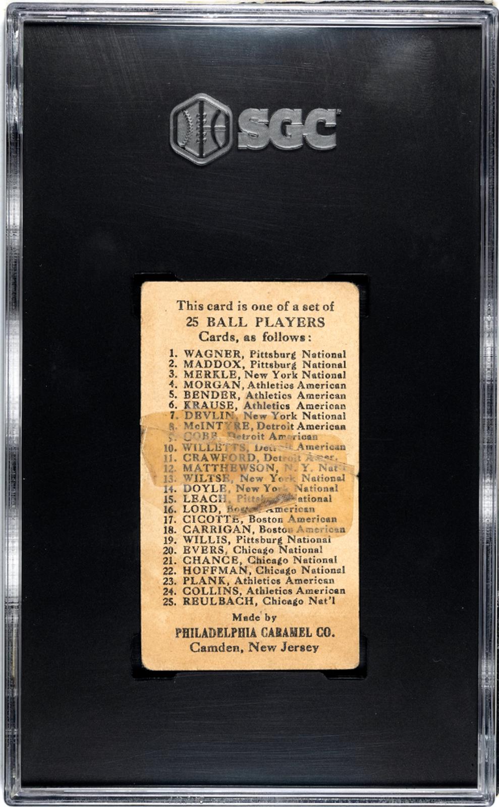 1909 Philadelphia Caramel Ty Cobb # Sgc A