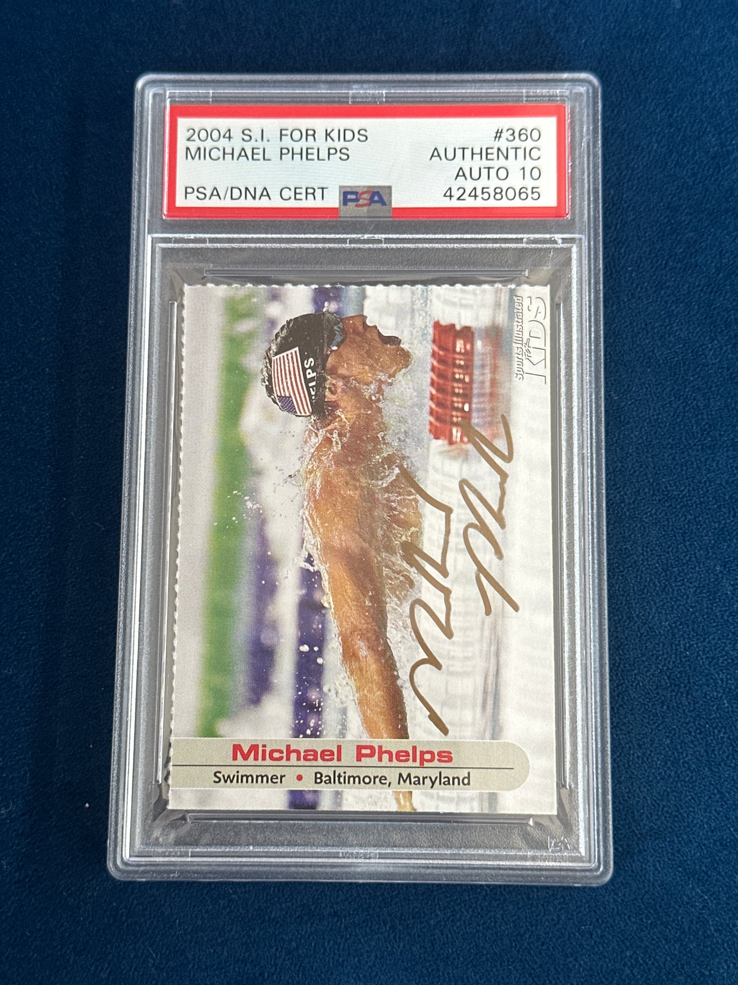 2004 S.i. For Kids Michael Phelps #360 Psa A