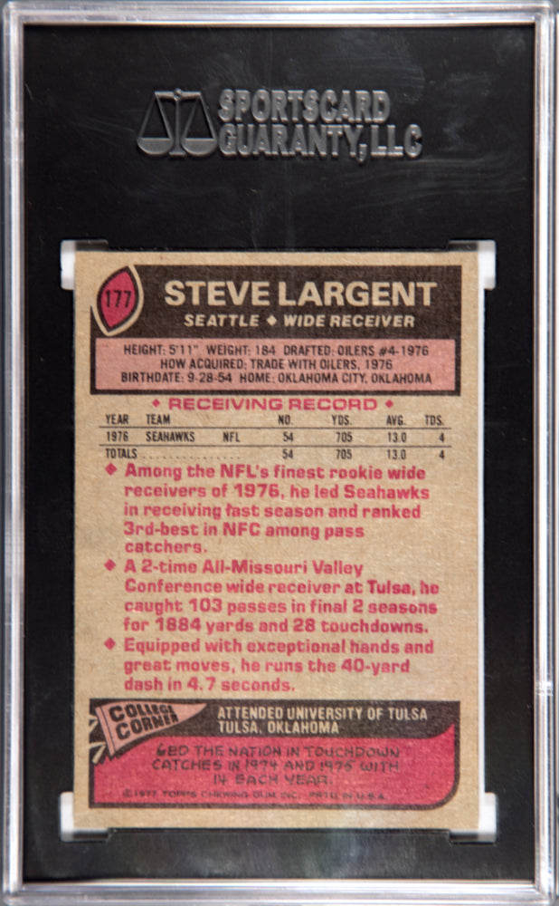 1977 Topps Steve Largent #177 SGC 10