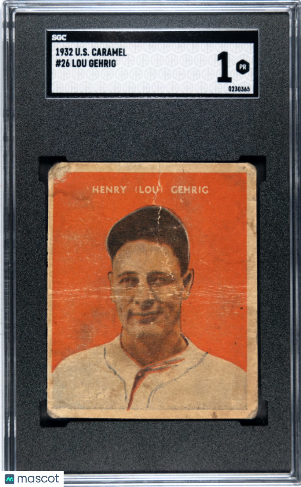 1932 U.S. Caramel Lou Gehrig #26 SGC 1