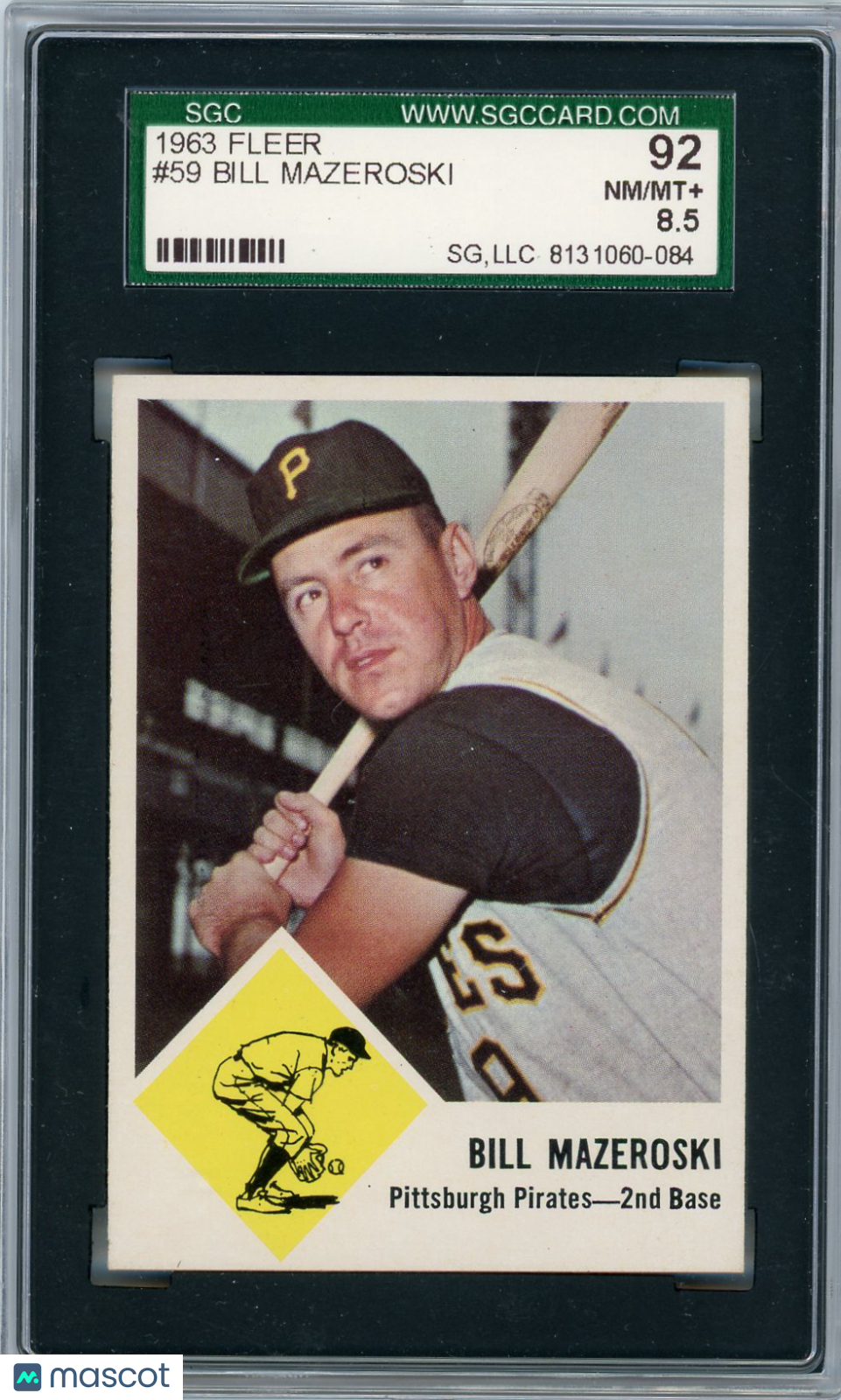 1963 Fleer Bill Mazeroski #59 SGC 8.5