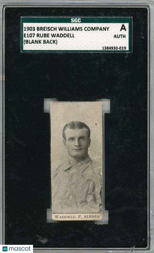 1903 Breisch Williams Company (E107) Rube Waddell SGC A