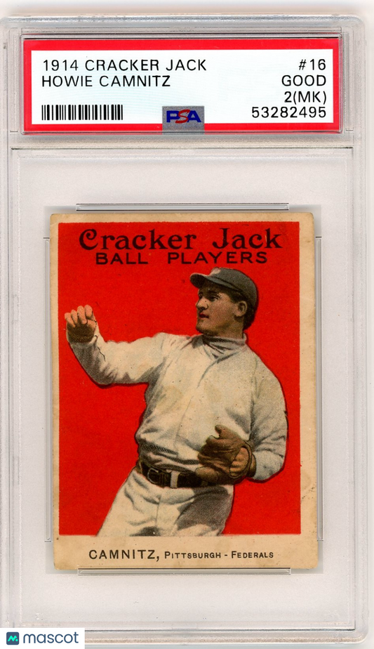 1914 Cracker Jack Howie Camnitz #16 PSA 2 MK
