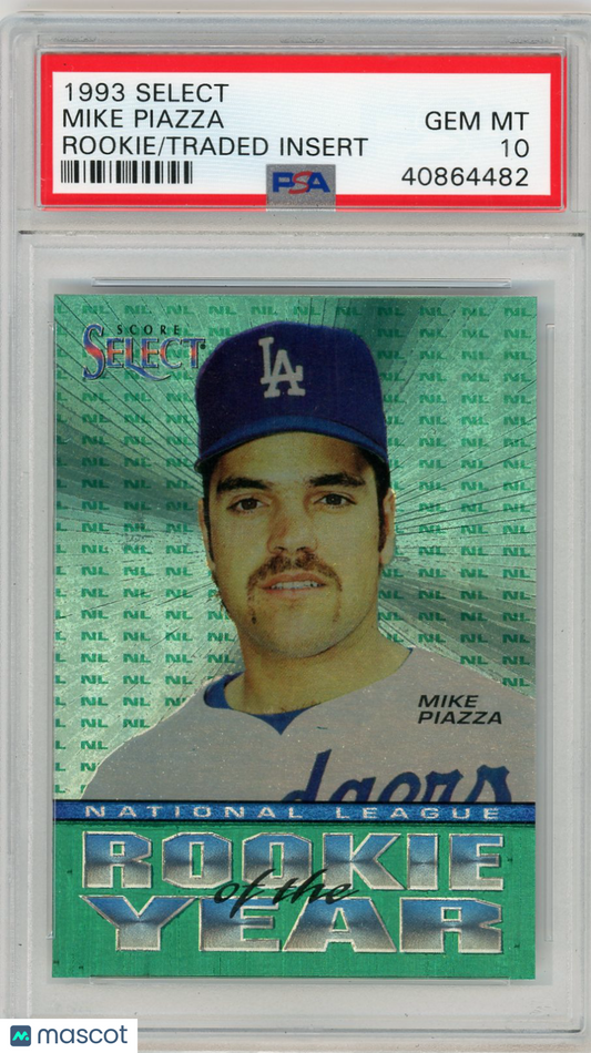 1993 Select Rookie/Traded Insert Mike Piazza PSA 10