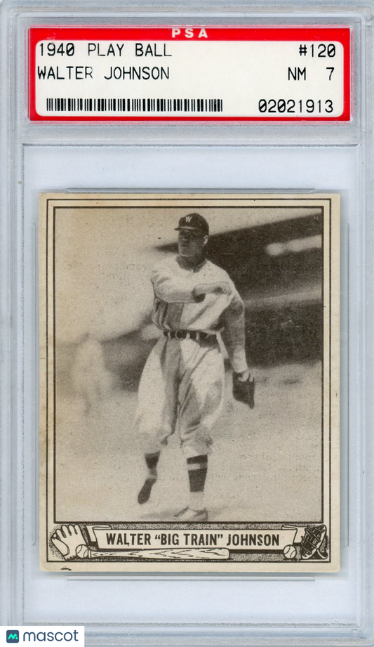 1940 Play Ball Walter Johnson #120 PSA 7