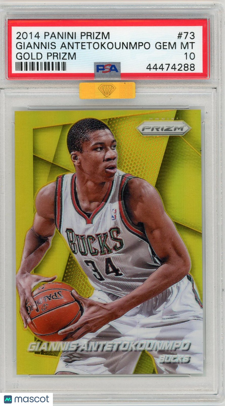 2014 Panini Prizm G. Antetokounmpo #73 Gold PSA 10