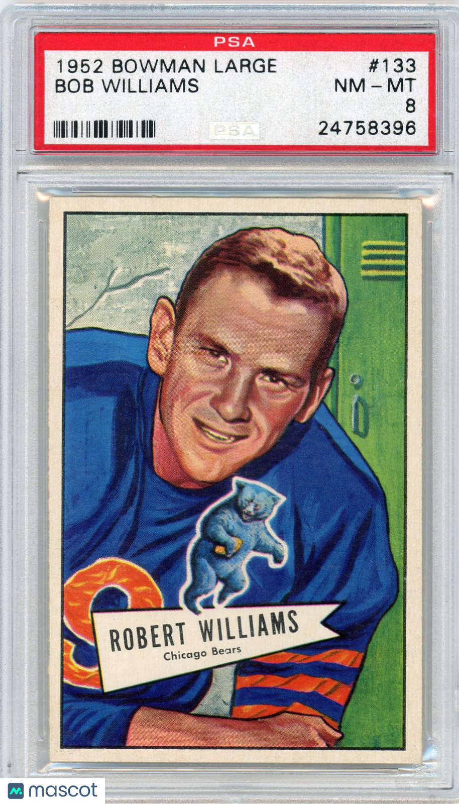 1952 Bowman Large Bob Williams #133 PSA 8