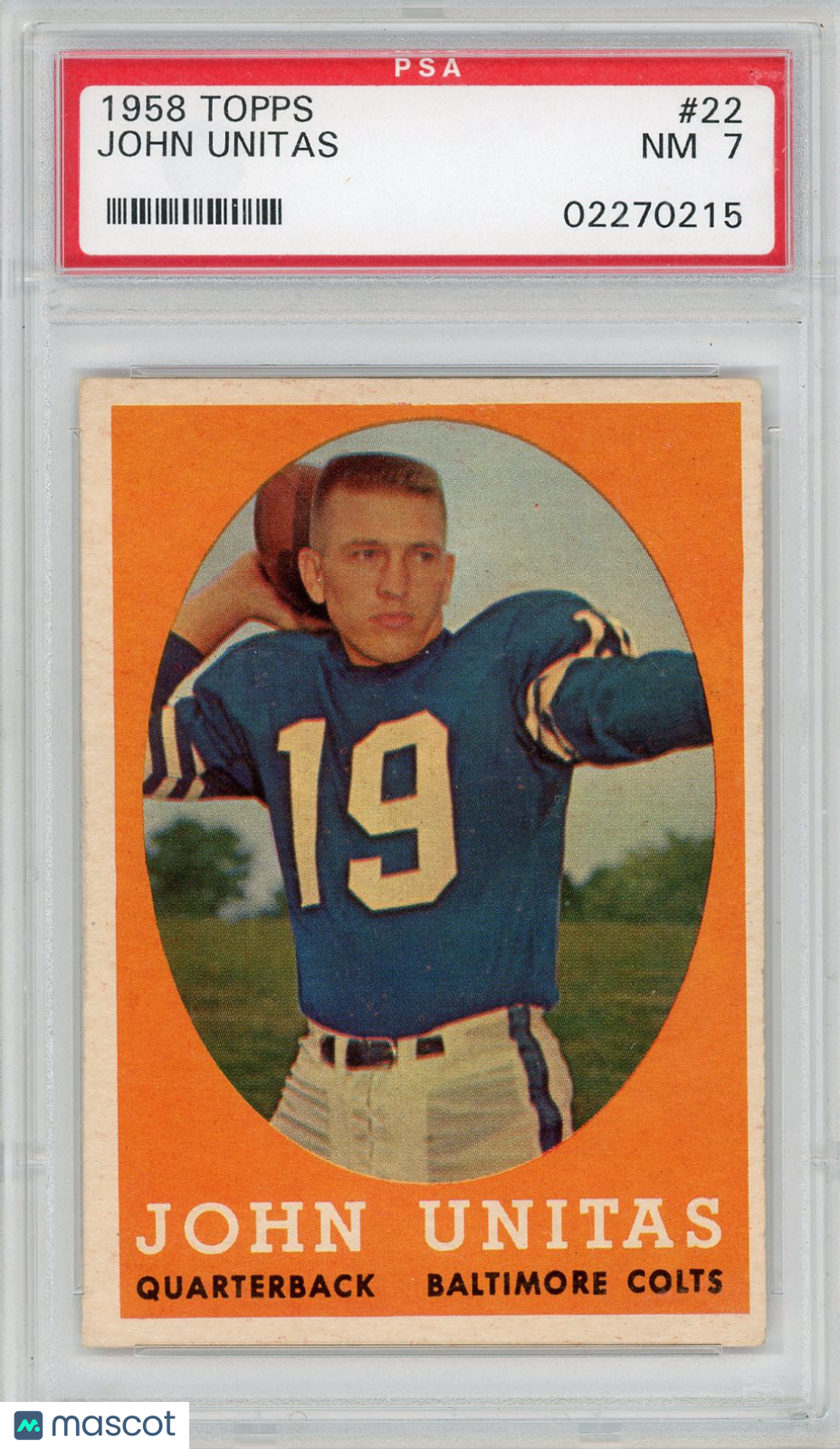 1958 Topps John Unitas #22 PSA 7