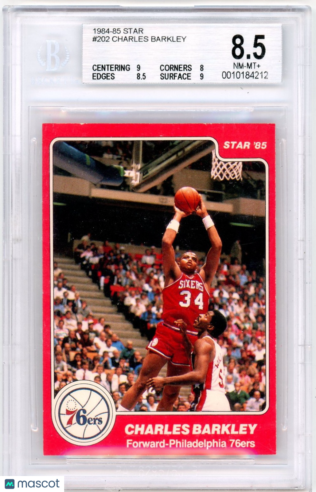 1984 Star Charles Barkley XRC #202 BGS 8.5